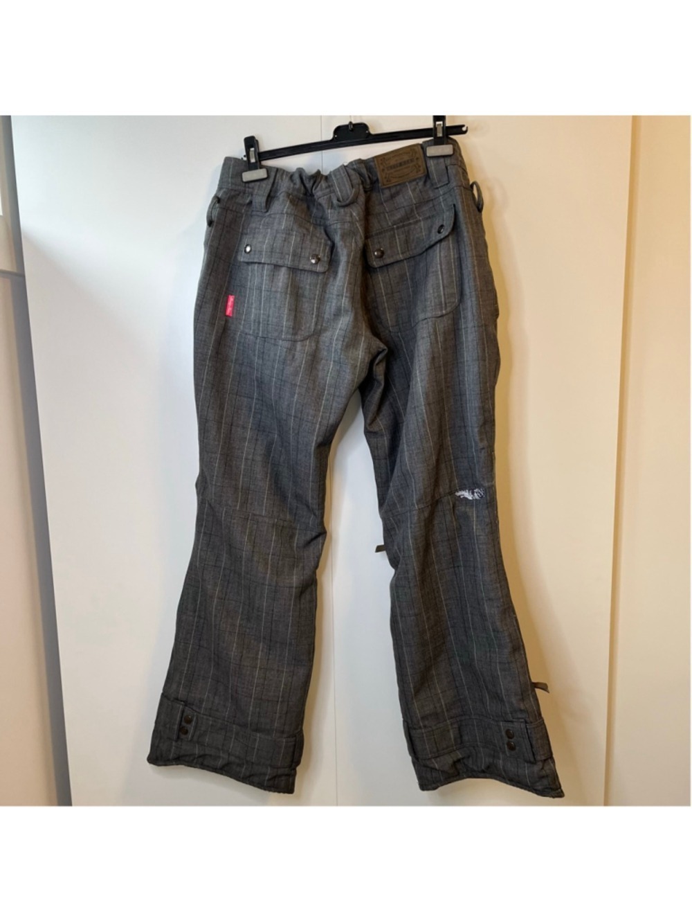Vintage Y2K Betty Rides Women’s Ski Snowboard Pants Large Gray Plaid Insulated - Picture 4 of 17